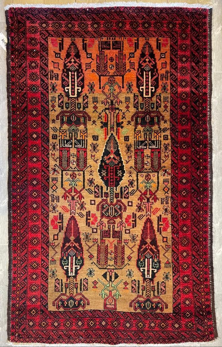 Fine Vintage Wool Baluch Rug 6x4 ft - Tampa Home & Garden Store