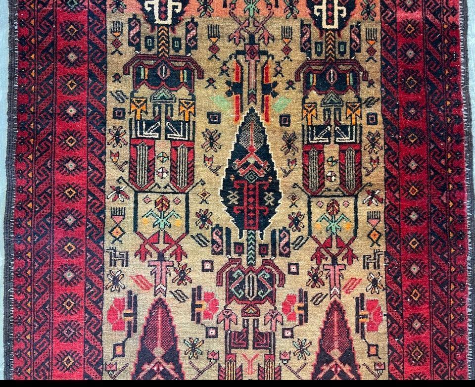 Fine Vintage Wool Baluch Rug 6x4 ft - Tampa Home & Garden Store