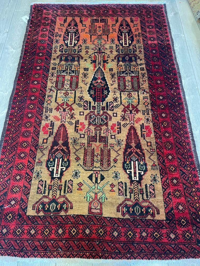Fine Vintage Wool Baluch Rug 6x4 ft - Tampa Home & Garden Store