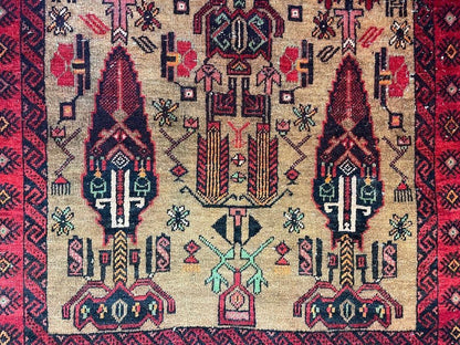 Fine Vintage Wool Baluch Rug 6x4 ft - Tampa Home & Garden Store