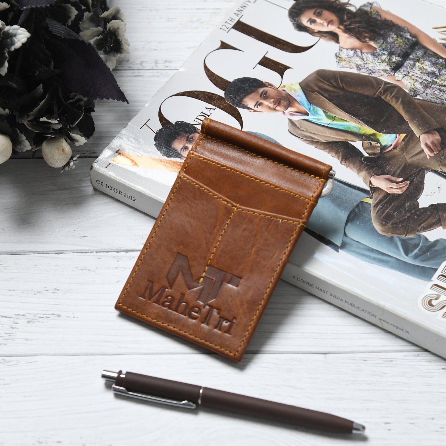 Finley Money Clipper- Tan Brown - Tampa Home & Garden Store