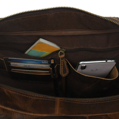 Finn Handcrafted Buffalo Leather Laptop Briefcase - Tampa Home & Garden Store