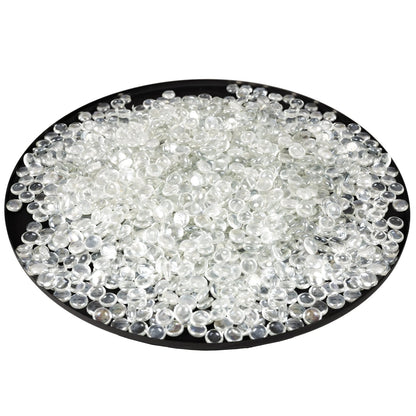 Fire glass crystal clear half-round droplets in black tray 4.4 lb Fire Sense/Balkene Home on Tampa Home & Garden Store