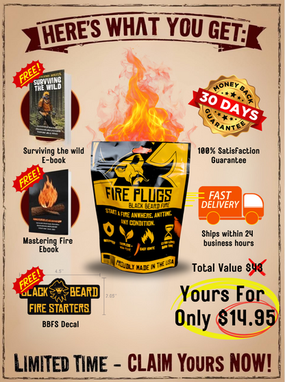 Fire Plugs Fire Starter Tinder | Black Beard - Tampa Home & Garden Store