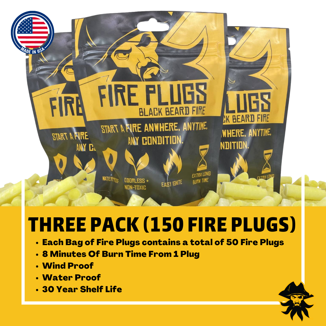 Fire Plugs Fire Starter Tinder | Black Beard - Tampa Home & Garden Store