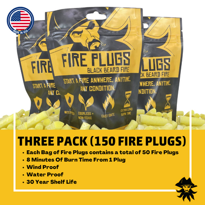 Fire Plugs Fire Starter Tinder | Black Beard - Tampa Home & Garden Store
