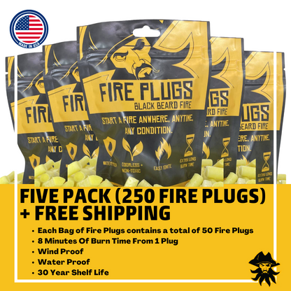 Fire Plugs Fire Starter Tinder | Black Beard - Tampa Home & Garden Store
