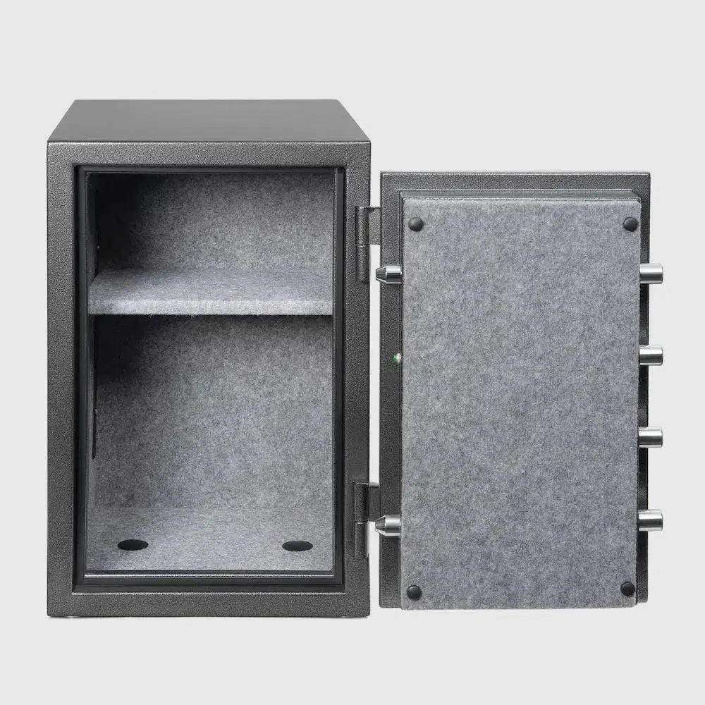 FireShield Large Fire Protection Safe ISLANDSAFE steel safe with open door and felt interior on Tampa Home & Garden Store