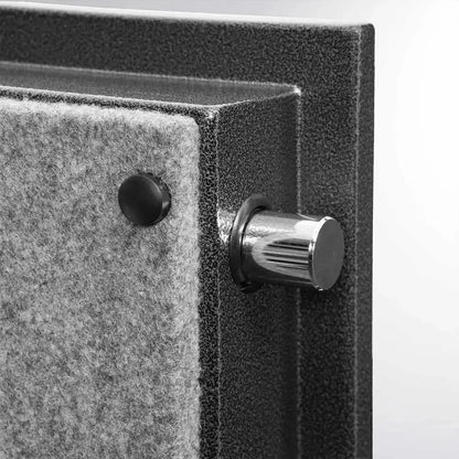 FireShield Large Fire Protection Safe ISLANDSAFE black textured steel safe with chrome dial knob on Tampa Home & Garden Store
