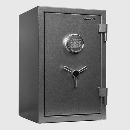 FireShield Large Fire Protection Safe ISLANDSAFE steel gray safe with digital keypad lock on Tampa Home & Garden Store