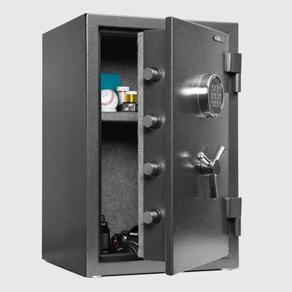 FireShield Large Fire Protection Safe ISLANDSAFE gray steel security safe with keypad on Tampa Home & Garden Store