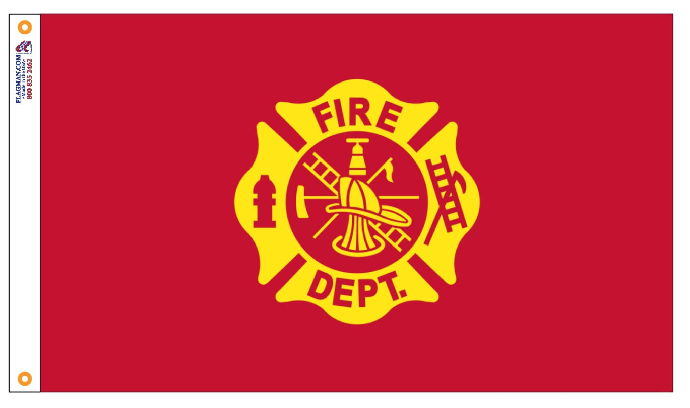 Firefighter Department Seal Flag – Outdoor | Made in USA - Tampa Home & Garden Store