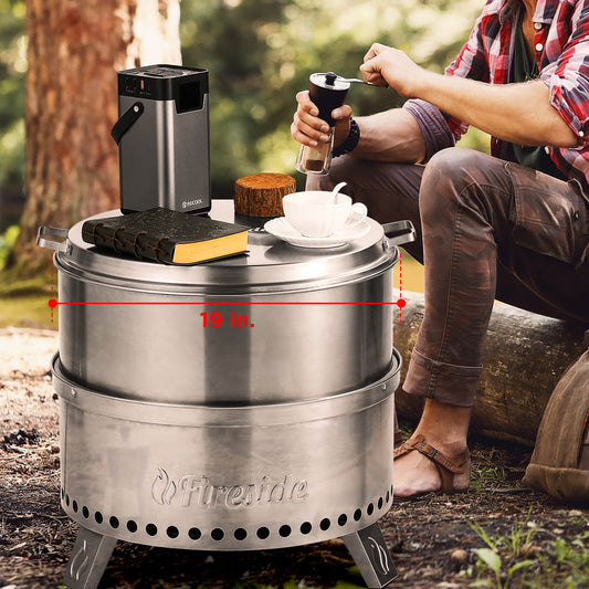 Fireside Pluto R19 Stainless Steel Fire Pit Lid - Tampa Home & Garden Store