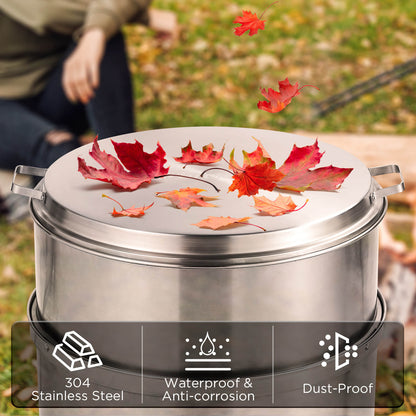 Fireside Pluto R19 Stainless Steel Fire Pit Lid - Tampa Home & Garden Store
