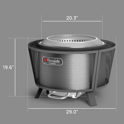 Fireside Pluto R29 Outdoor Fire Pit  - Painted Black - Tampa Home & Garden Store