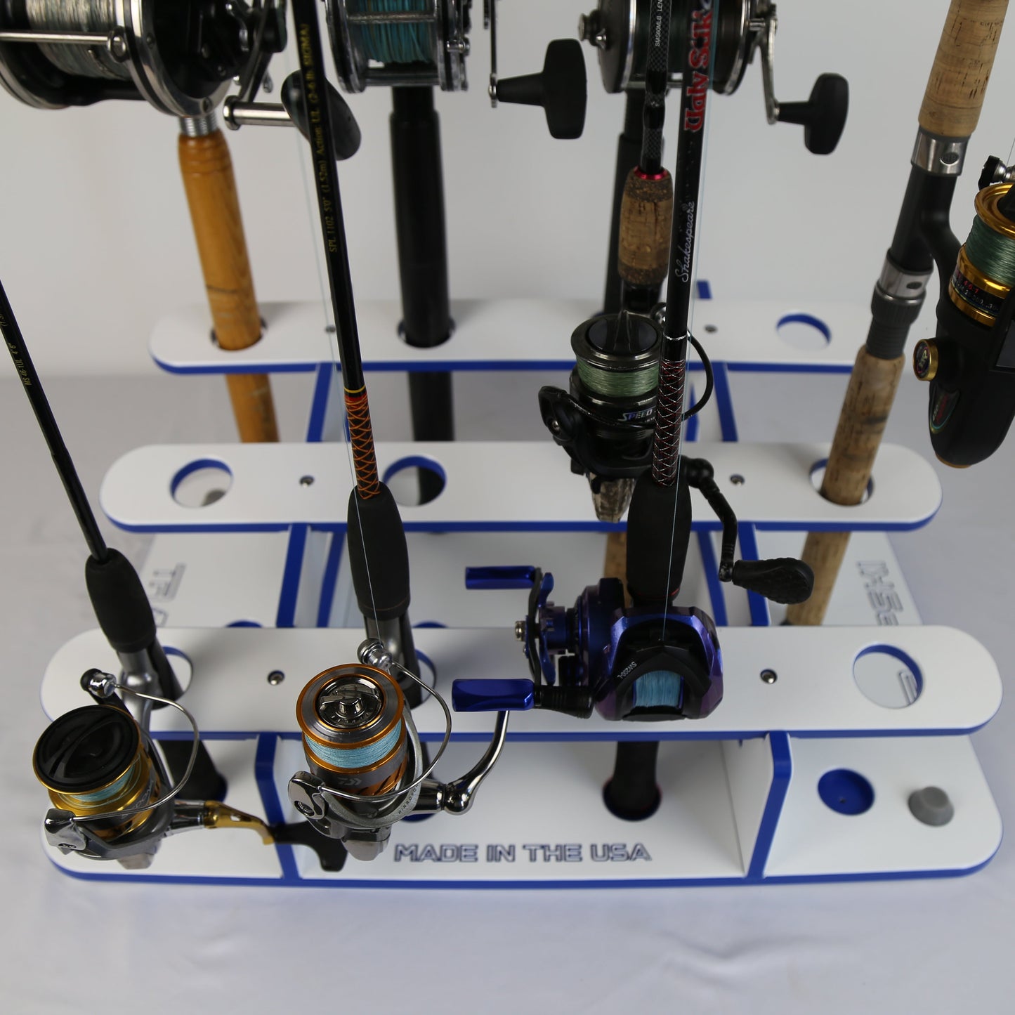 on Floor Fishing Rod Storage 12 Fishing Rod Stand | Garage, Dock, Boat - Tampa soil911.com