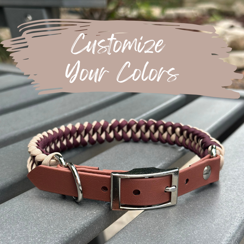 Fishtail Braid Handmade Dog Collar - Customize Your Colors - Tampa Home & Garden Store