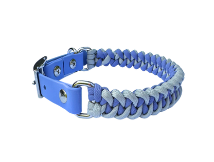 Fishtail Hand Braided Dog Collar in Lavender & Smoke - Tampa Home & Garden Store