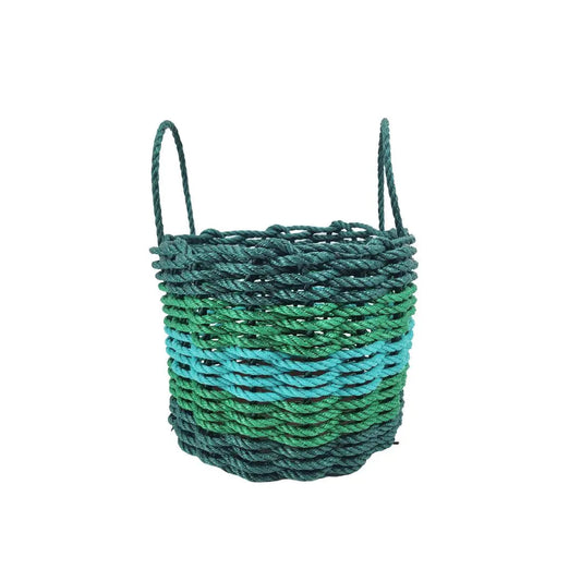 Five Stripe Rope Storage Basket Hunter Green, Green, Teal - Tampa Home & Garden Store