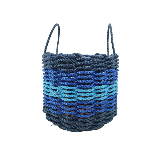 Five Stripe Rope Storage Basket Navy Blue, Blue, Light Blue - Tampa Home & Garden Store