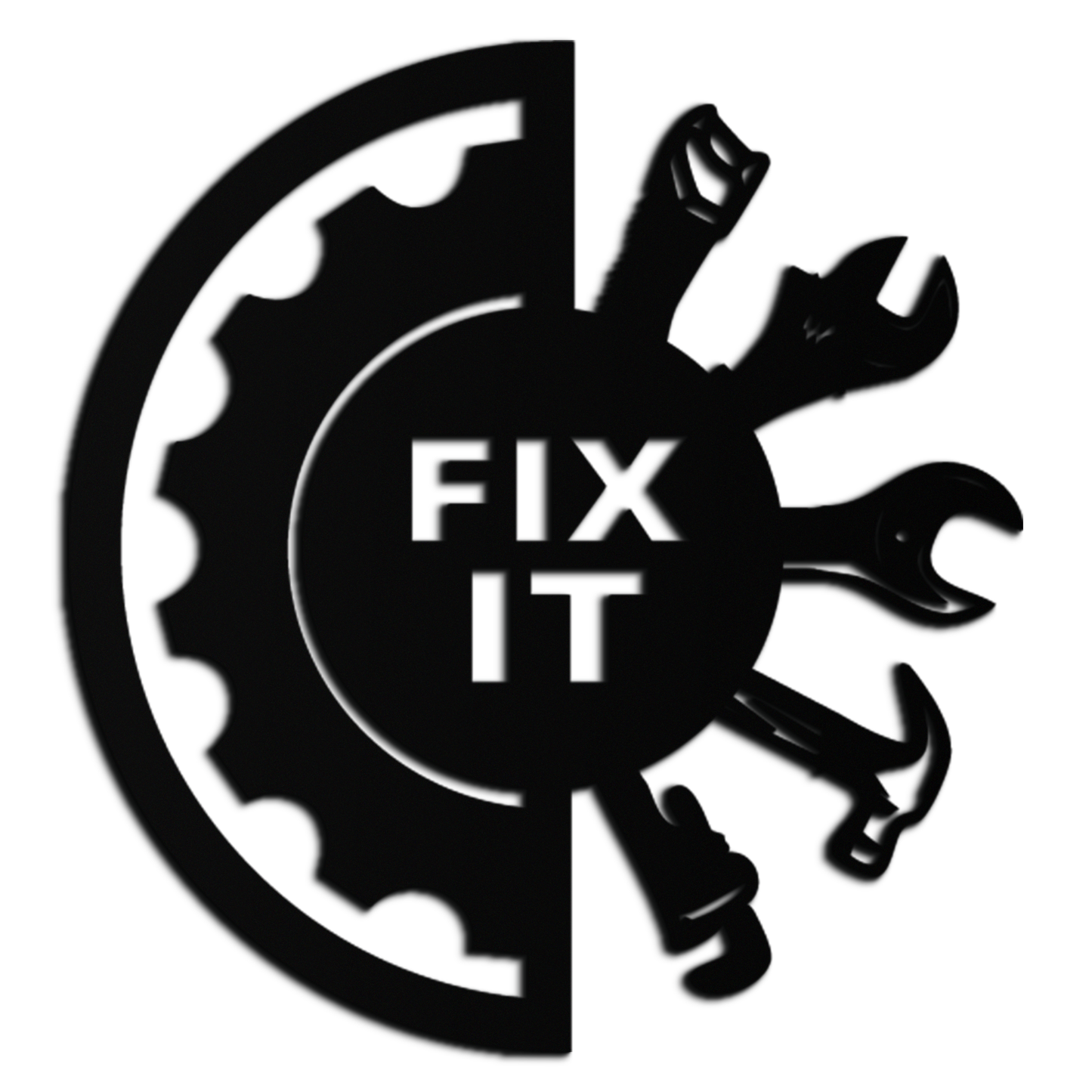 Fix It Tools Metal Wall Art – Industrial Gear & Hand Tools Silhouette Black Steel Decor for Garage or Workshop- KAF419 - Tampa Home & Garden Store