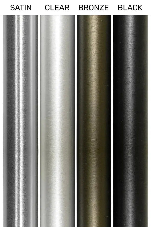 4-section aluminum flagpole with satin, clear, bronze, and black finishes on Tampa Home & Garden Store