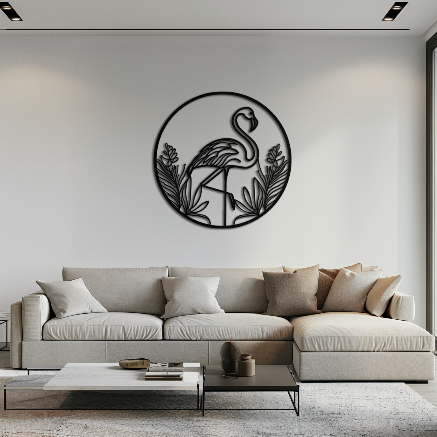 Flamingo Metal Wall Art – Elegant Flamingo Silhouette Steel Decor for Tropical and Modern Spaces- KAF333 - Tampa Home & Garden Store