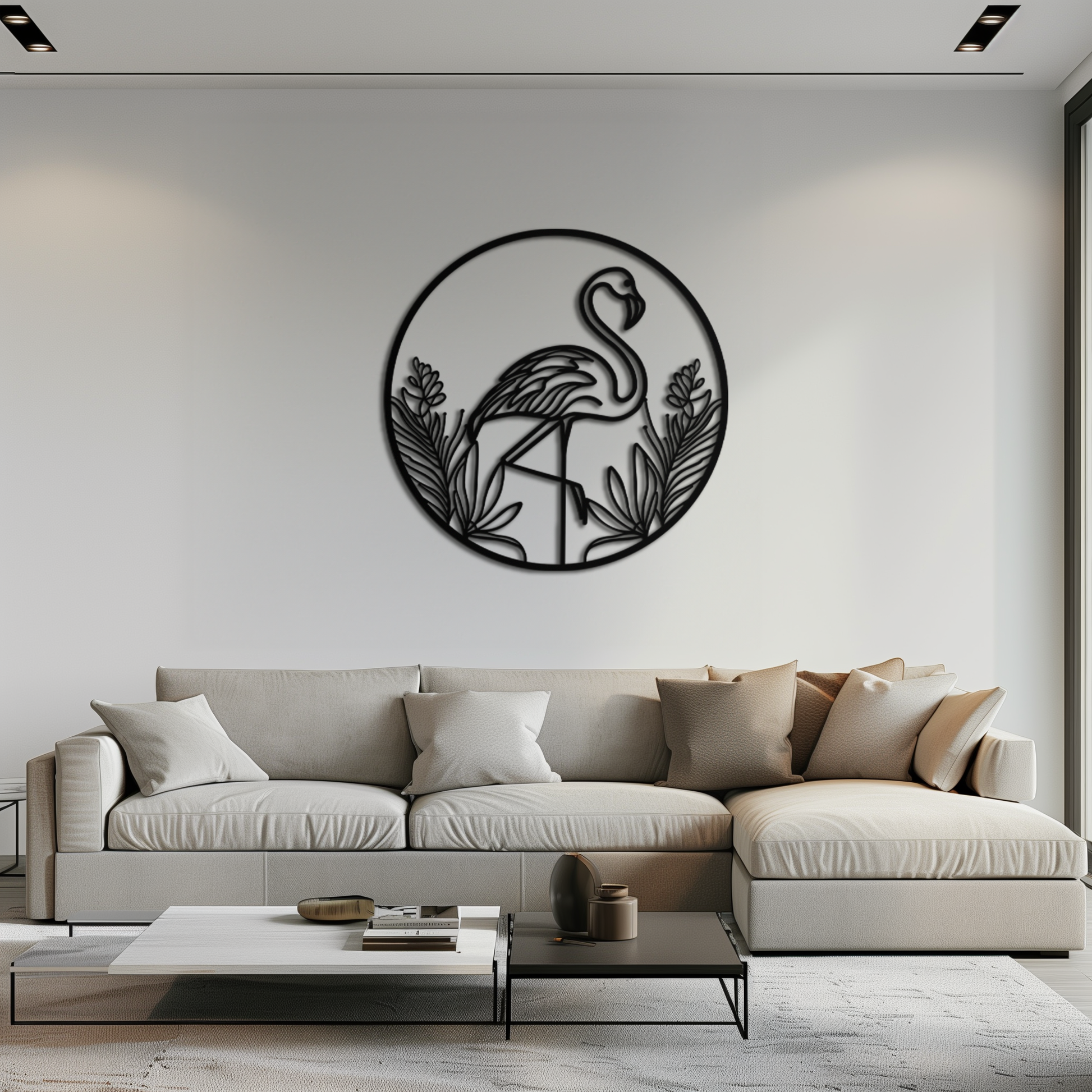 Flamingo Metal Wall Art – Elegant Flamingo Silhouette Steel Decor for Tropical and Modern Spaces- KAF333 - Tampa Home & Garden Store