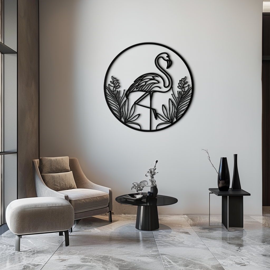 Flamingo Metal Wall Art – Elegant Flamingo Silhouette Steel Decor for Tropical and Modern Spaces- KAF333 - Tampa Home & Garden Store