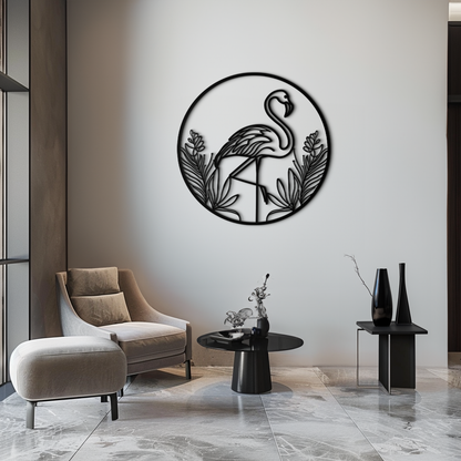 Flamingo Metal Wall Art – Elegant Flamingo Silhouette Steel Decor for Tropical and Modern Spaces- KAF333 - Tampa Home & Garden Store