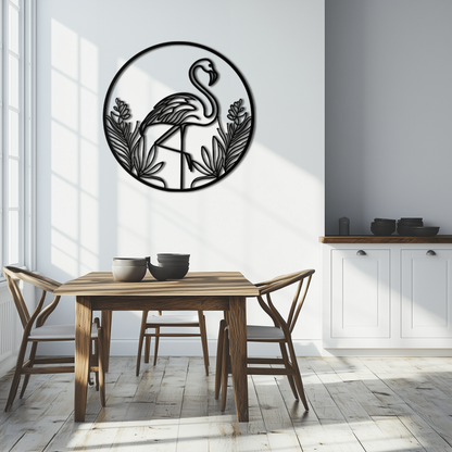 Flamingo Metal Wall Art – Elegant Flamingo Silhouette Steel Decor for Tropical and Modern Spaces- KAF333 - Tampa Home & Garden Store