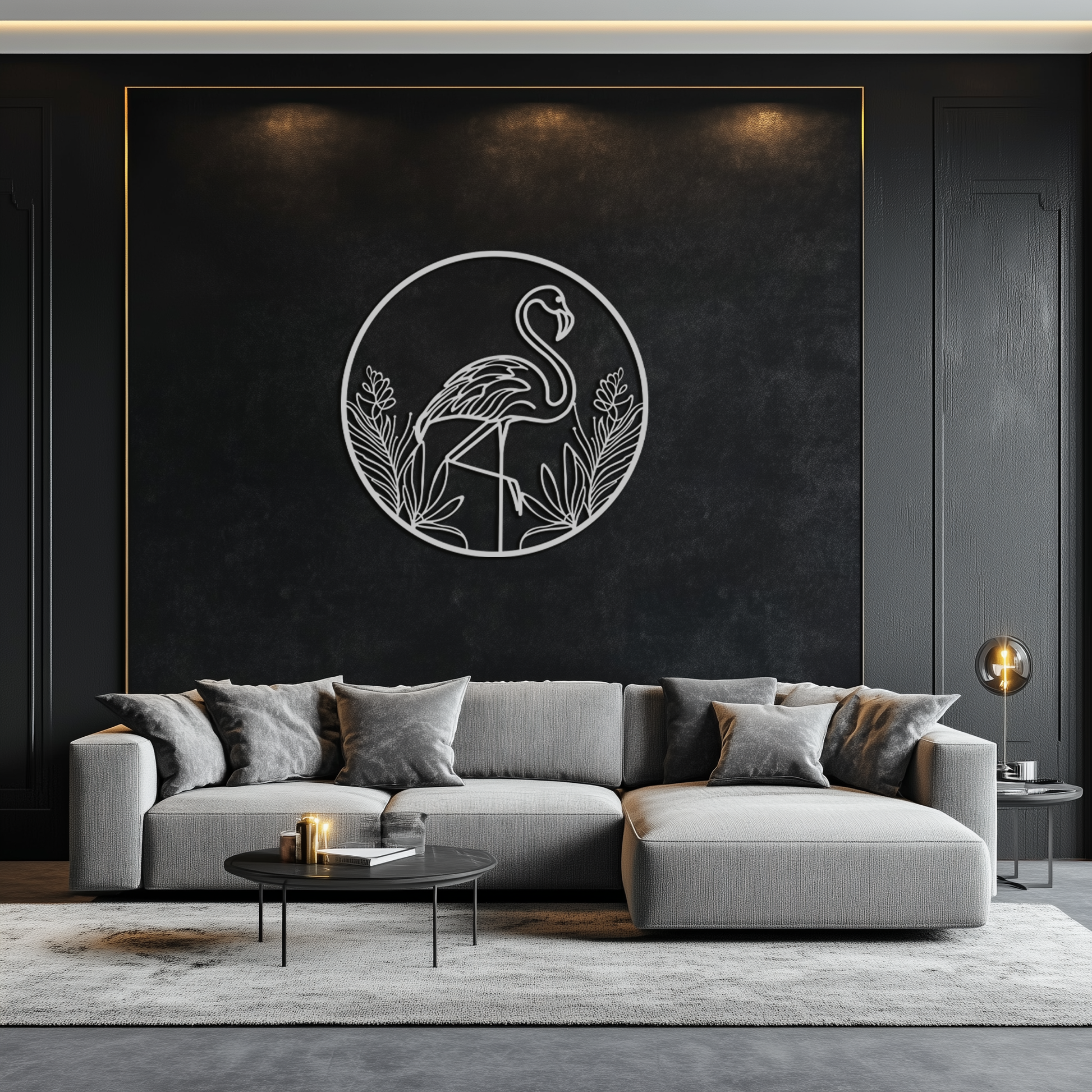 Flamingo Metal Wall Art – Elegant Flamingo Silhouette Steel Decor for Tropical and Modern Spaces- KAF333 - Tampa Home & Garden Store