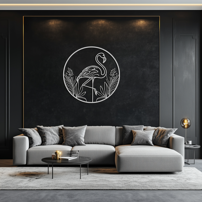 Flamingo Metal Wall Art – Elegant Flamingo Silhouette Steel Decor for Tropical and Modern Spaces- KAF333 - Tampa Home & Garden Store
