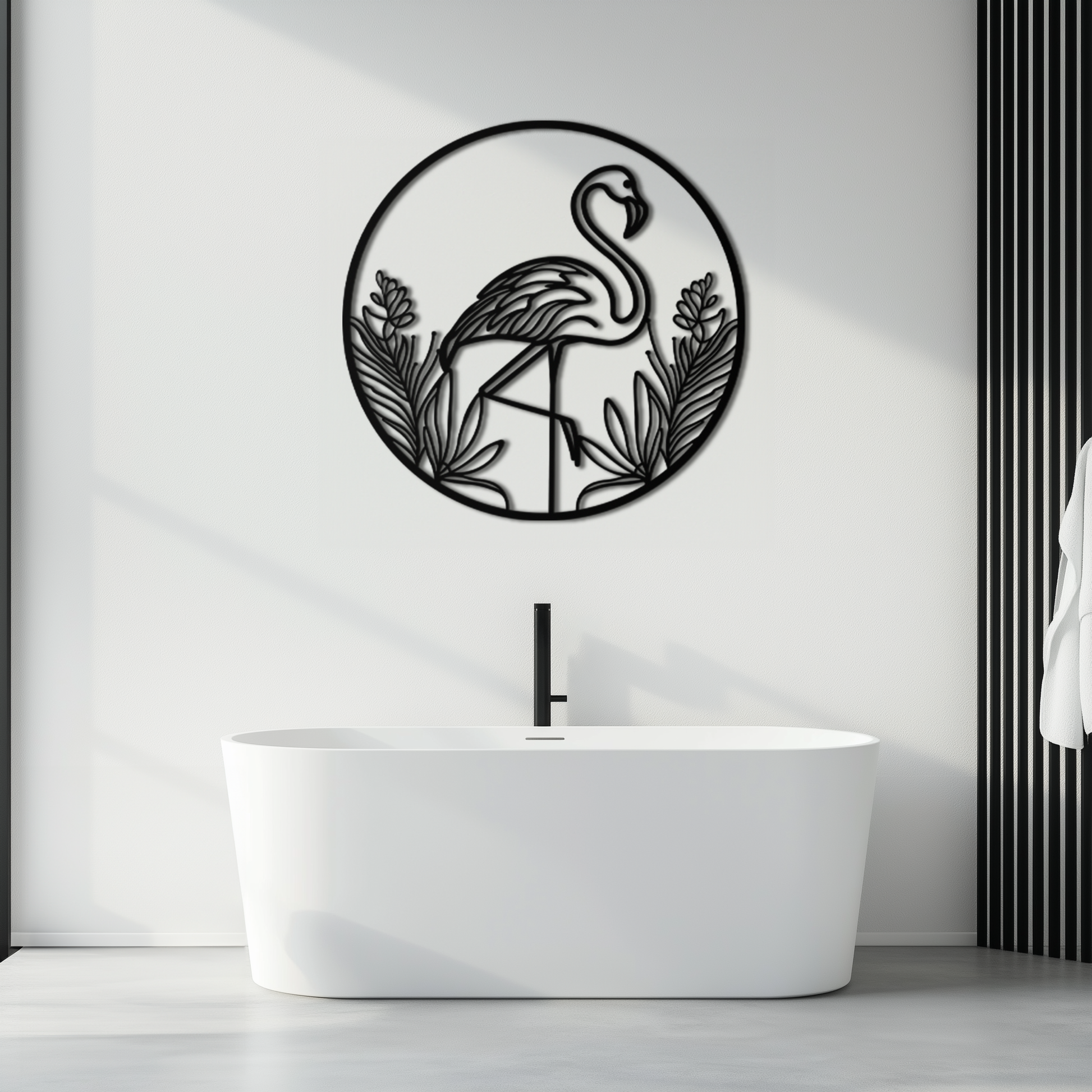 Flamingo Metal Wall Art – Elegant Flamingo Silhouette Steel Decor for Tropical and Modern Spaces- KAF333 - Tampa Home & Garden Store
