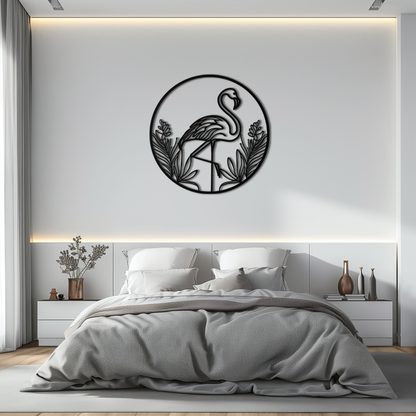 Flamingo Metal Wall Art – Elegant Flamingo Silhouette Steel Decor for Tropical and Modern Spaces- KAF333 - Tampa Home & Garden Store