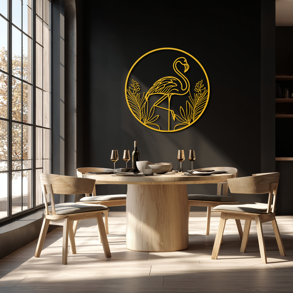 Flamingo Metal Wall Art – Elegant Flamingo Silhouette Steel Decor for Tropical and Modern Spaces- KAF333 - Tampa Home & Garden Store