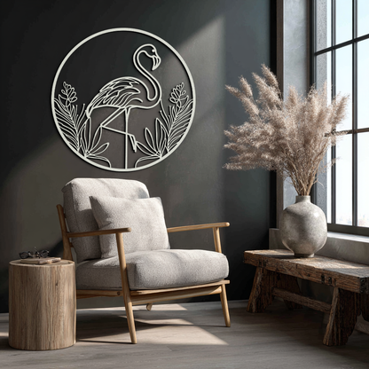Flamingo Metal Wall Art – Elegant Flamingo Silhouette Steel Decor for Tropical and Modern Spaces- KAF333 - Tampa Home & Garden Store