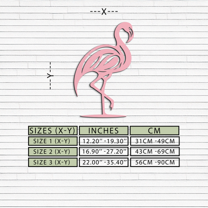Flamingo Silhouette Metal Wall Art – Elegant Bird Design - KAFGP031 - Tampa Home & Garden Store