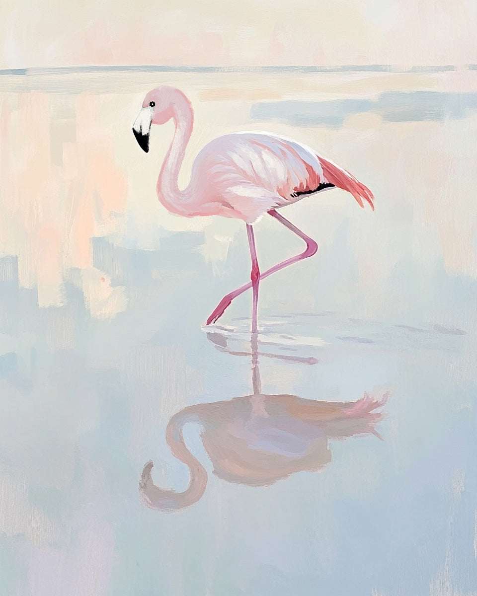 Flamenco al amanecer - Lámina artística