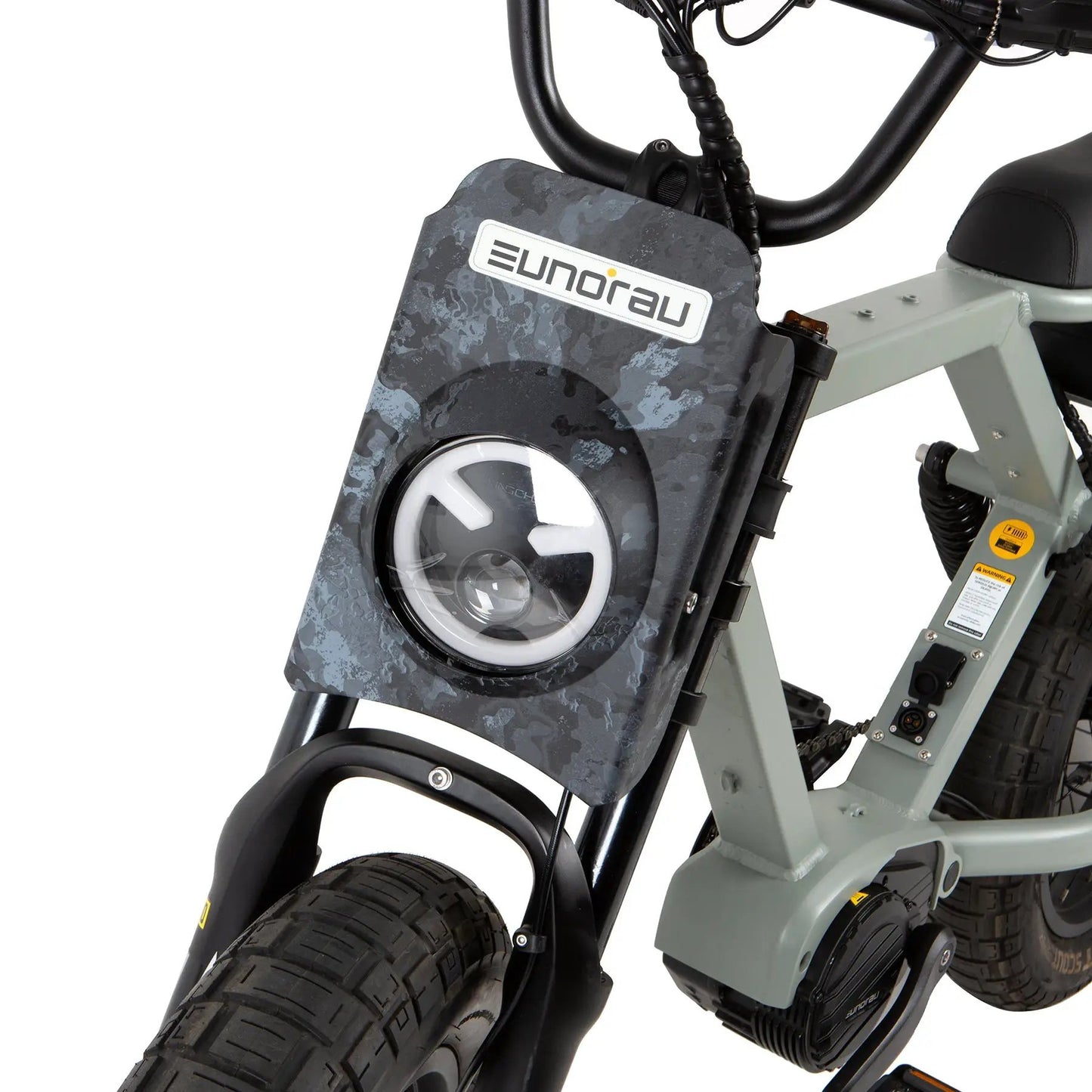 EUNORAU FLASH lampshade camouflage front panel with headlight on e-bike on Tampa Home & Garden Store