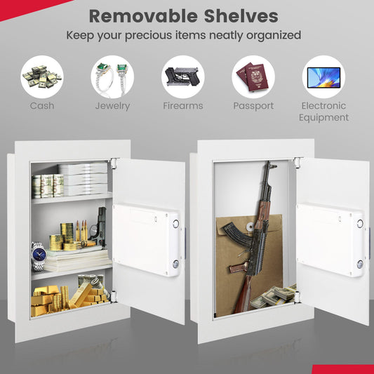 Digital Flat Recessed Wall Safe Security Lock Gun Cash Box - Tampa Home & Garden Store