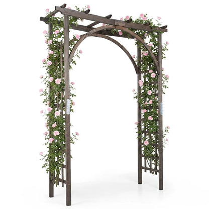 Garden Arch Trellis 85 Inch Fir Wood for Climbing