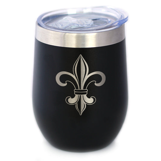 Fleur de Lis - Cute Lily Themed Gifts - Gift for Lovers of French & Italian Culture - Wine Tumbler - Tampa Home & Garden Store
