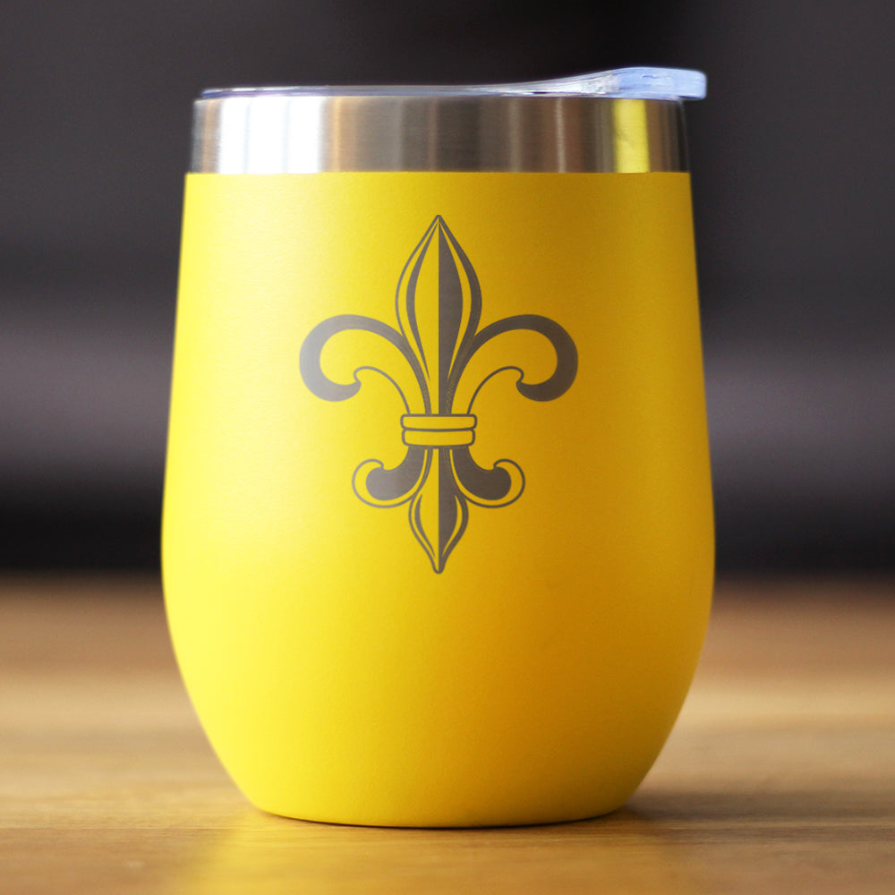 Fleur de Lis - Cute Lily Themed Gifts - Gift for Lovers of French & Italian Culture - Wine Tumbler - Tampa Home & Garden Store