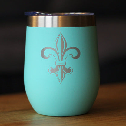 Fleur de Lis - Cute Lily Themed Gifts - Gift for Lovers of French & Italian Culture - Wine Tumbler - Tampa Home & Garden Store