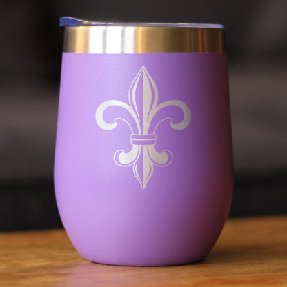 Fleur de Lis - Cute Lily Themed Gifts - Gift for Lovers of French & Italian Culture - Wine Tumbler - Tampa Home & Garden Store