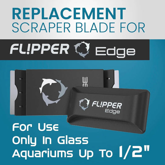 Replacement Scraper Blades for Flipper Edge stainless steel, 2-pack for glass aquariums on Tampa Home & Garden Store