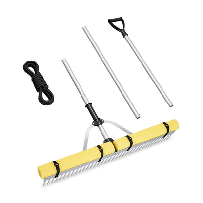 Rastrillo flotante para maleza de lago de 36" Cortador de maleza acuática para estanques con flotadores de espuma