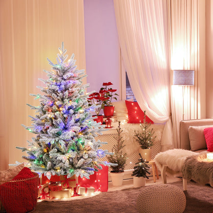 7ft flocked Christmas tree by DirectDeals with 8 lighting modes and multicolor LEDs on Tampa Home & Garden Store