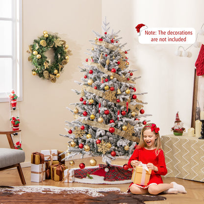 7 ft DirectDeals flocked Christmas tree with multi-color LED lights and 8 modes on Tampa Home & Garden Store